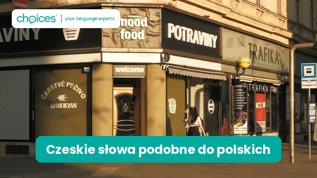 Czeskie słowa podobne do polskich: szyld Čerstvé pečivo na sklepie w Czechach